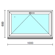 Bukó ablak.  100x 60 cm (Rendelhető méretek: szélesség 95-104 cm, magasság 55- 64 cm.)   Green 76 profilból