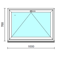 Bukó ablak.  100x 70 cm (Rendelhető méretek: szélesség 95-104 cm, magasság 65- 74 cm.)  New Balance 85 profilból