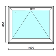 Bukó ablak.  100x 80 cm (Rendelhető méretek: szélesség 95-104 cm, magasság 75- 84 cm.) Deluxe A85 profilból