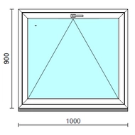 Bukó ablak.  100x 90 cm (Rendelhető méretek: szélesség 95-104 cm, magasság 85- 90 cm.)  New Balance 85 profilból