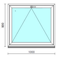 Bukó ablak.  100x 90 cm (Rendelhető méretek: szélesség 95-104 cm, magasság 85- 90 cm.)  New Balance 85 profilból
