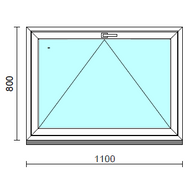 Bukó ablak.  110x 80 cm (Rendelhető méretek: szélesség 105-114 cm, magasság 75- 84 cm.) Deluxe A85 profilból