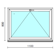 Bukó ablak.  110x 80 cm (Rendelhető méretek: szélesség 105-114 cm, magasság 75- 84 cm.)  New Balance 85 profilból