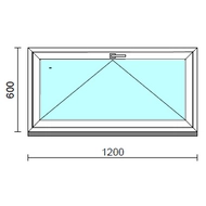 Bukó ablak.  120x 60 cm (Rendelhető méretek: szélesség 115-124 cm, magasság 55- 64 cm.)  New Balance 85 profilból