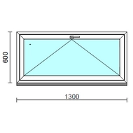 Bukó ablak.  130x 60 cm (Rendelhető méretek: szélesség 125-134 cm, magasság 55- 64 cm.) Deluxe A85 profilból