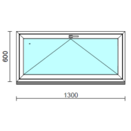 Bukó ablak.  130x 60 cm (Rendelhető méretek: szélesség 125-134 cm, magasság 55- 64 cm.)  New Balance 85 profilból