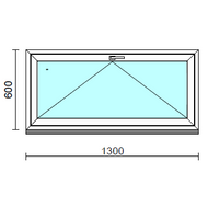 Bukó ablak.  130x 60 cm (Rendelhető méretek: szélesség 125-134 cm, magasság 55- 64 cm.) Deluxe A85 profilból