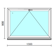 Bukó ablak.  130x 90 cm (Rendelhető méretek: szélesség 125-134 cm, magasság 85- 90 cm.)  New Balance 85 profilból