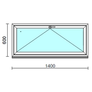 Bukó ablak.  140x 60 cm (Rendelhető méretek: szélesség 135-144 cm, magasság 55- 64 cm.)  New Balance 85 profilból