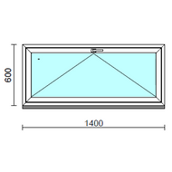 Bukó ablak.  140x 60 cm (Rendelhető méretek: szélesség 135-144 cm, magasság 55- 64 cm.) Deluxe A85 profilból