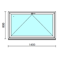 Bukó ablak.  140x 80 cm (Rendelhető méretek: szélesség 135-144 cm, magasság 75- 84 cm.)  New Balance 85 profilból