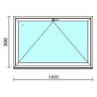 Bukó ablak.  140x 90 cm (Rendelhető méretek: szélesség 135-144 cm, magasság 85- 90 cm.)   Green 76 profilból