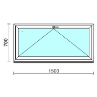 Bukó ablak.  150x 70 cm (Rendelhető méretek: szélesség 145-150 cm, magasság 65- 74 cm.)  New Balance 85 profilból