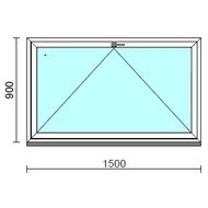 Bukó ablak.  150x 90 cm (Rendelhető méretek: szélesség 145-150 cm, magasság 85- 90 cm.)  New Balance 85 profilból