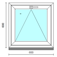 Bukó ablak.   60x 60 cm (Rendelhető méretek: szélesség 55- 64 cm, magasság 55- 64 cm.)  New Balance 85 profilból