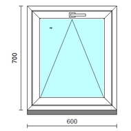 Bukó ablak.   60x 70 cm (Rendelhető méretek: szélesség 55- 64 cm, magasság 65- 74 cm.)  New Balance 85 profilból