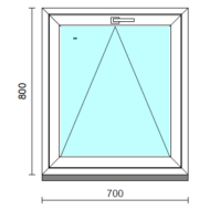 Bukó ablak.   70x 80 cm (Rendelhető méretek: szélesség 65- 74 cm, magasság 75- 84 cm.)  New Balance 85 profilból
