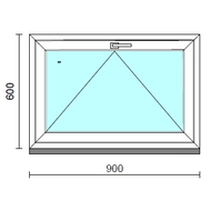 Bukó ablak.   90x 60 cm (Rendelhető méretek: szélesség 85- 94 cm, magasság 55- 64 cm.) Deluxe A85 profilból
