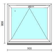 Bukó ablak.   90x 80 cm (Rendelhető méretek: szélesség 85- 94 cm, magasság 75- 84 cm.) Deluxe A85 profilból