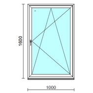 Bukó-nyíló ablak.  100x160 cm (Rendelhető méretek: szélesség 95-104 cm, magasság 155-164 cm.)  New Balance 85 profilból