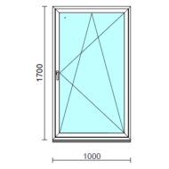 Bukó-nyíló ablak.  100x170 cm (Rendelhető méretek: szélesség 95-104 cm, magasság 165-174 cm.) Deluxe A85 profilból