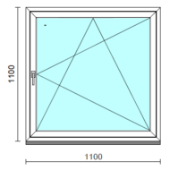 Bukó-nyíló ablak.  110x110 cm (Rendelhető méretek: szélesség 105-114 cm, magasság 105-114 cm.) Deluxe A85 profilból