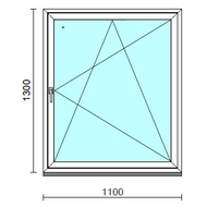 Bukó-nyíló ablak.  110x130 cm (Rendelhető méretek: szélesség 105-114 cm, magasság 125-134 cm.) Deluxe A85 profilból