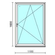 Bukó-nyíló ablak.  110x160 cm (Rendelhető méretek: szélesség 105-114 cm, magasság 155-164 cm.)  New Balance 85 profilból