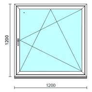 Bukó-nyíló ablak.  120x120 cm (Rendelhető méretek: szélesség 115-124 cm, magasság 115-124 cm.)  New Balance 85 profilból