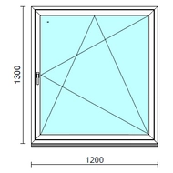 Bukó-nyíló ablak.  120x130 cm (Rendelhető méretek: szélesség 115-124 cm, magasság 125-134 cm.) Deluxe A85 profilból