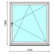 Bukó-nyíló ablak.  120x130 cm (Rendelhető méretek: szélesség 115-124 cm, magasság 125-134 cm.)   Green 76 profilból