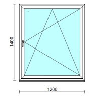 Bukó-nyíló ablak.  120x140 cm (Rendelhető méretek: szélesség 115-124 cm, magasság 135-144 cm.)  New Balance 85 profilból