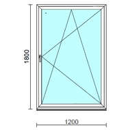 Bukó-nyíló ablak.  120x180 cm (Rendelhető méretek: szélesség 115-120 cm, magasság 175-180 cm.)   Green 76 profilból