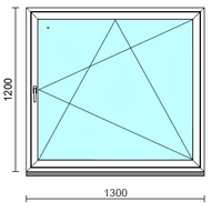 Bukó-nyíló ablak.  130x120 cm (Rendelhető méretek: szélesség 125-134 cm, magasság 115-124 cm.) Deluxe A85 profilból