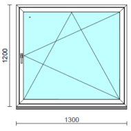 Bukó-nyíló ablak.  130x120 cm (Rendelhető méretek: szélesség 125-134 cm, magasság 115-124 cm.)  New Balance 85 profilból