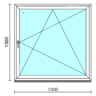 Bukó-nyíló ablak.  130x130 cm (Rendelhető méretek: szélesség 125-134 cm, magasság 125-134 cm.)   Green 76 profilból
