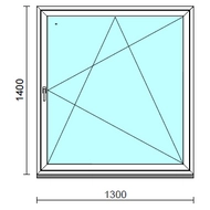 Bukó-nyíló ablak.  130x140 cm (Rendelhető méretek: szélesség 125-134 cm, magasság 135-144 cm.)   Green 76 profilból