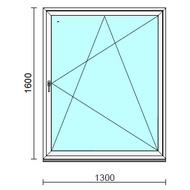 Bukó-nyíló ablak.  130x160 cm (Rendelhető méretek: szélesség 125-134 cm, magasság 155-160 cm.)  New Balance 85 profilból
