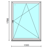 Bukó-nyíló ablak.  130x170 cm (Rendelhető méretek: szélesség 125-130 cm, magasság 165-170 cm.)  New Balance 85 profilból