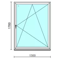 Bukó-nyíló ablak.  130x170 cm (Rendelhető méretek: szélesség 125-130 cm, magasság 165-170 cm.) Deluxe A85 profilból
