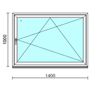 Bukó-nyíló ablak.  140x100 cm (Rendelhető méretek: szélesség 135-140 cm, magasság 100-104 cm.)   Green 76 profilból