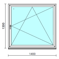 Bukó-nyíló ablak.  140x130 cm (Rendelhető méretek: szélesség 135-144 cm, magasság 125-134 cm.) Deluxe A85 profilból