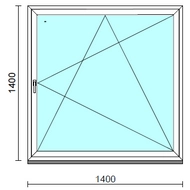 Bukó-nyíló ablak.  140x140 cm (Rendelhető méretek: szélesség 135-144 cm, magasság 135-144 cm.)  New Balance 85 profilból