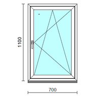Bukó-nyíló ablak.   70x110 cm (Rendelhető méretek: szélesség 65- 74 cm, magasság 105-114 cm.)  New Balance 85 profilból