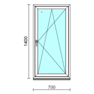 Bukó-nyíló ablak.   70x140 cm (Rendelhető méretek: szélesség 65- 74 cm, magasság 135-144 cm.) Deluxe A85 profilból