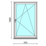 Bukó-nyíló ablak.   90x140 cm (Rendelhető méretek: szélesség 85- 94 cm, magasság 135-144 cm.)  New Balance 85 profilból