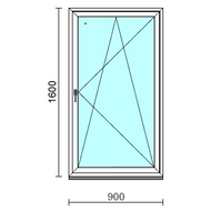 Bukó-nyíló ablak.   90x160 cm (Rendelhető méretek: szélesség 85- 94 cm, magasság 155-164 cm.)  New Balance 85 profilból