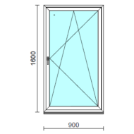 Bukó-nyíló ablak.   90x160 cm (Rendelhető méretek: szélesség 85- 94 cm, magasság 155-164 cm.)   Green 76 profilból