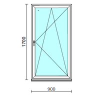 Bukó-nyíló ablak.   90x170 cm (Rendelhető méretek: szélesség 85- 94 cm, magasság 165-174 cm.)   Green 76 profilból