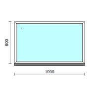 Fix ablak.  100x 60 cm (Rendelhető méretek: szélesség 95-104 cm, magasság 55-64 cm.)   Green 76 profilból